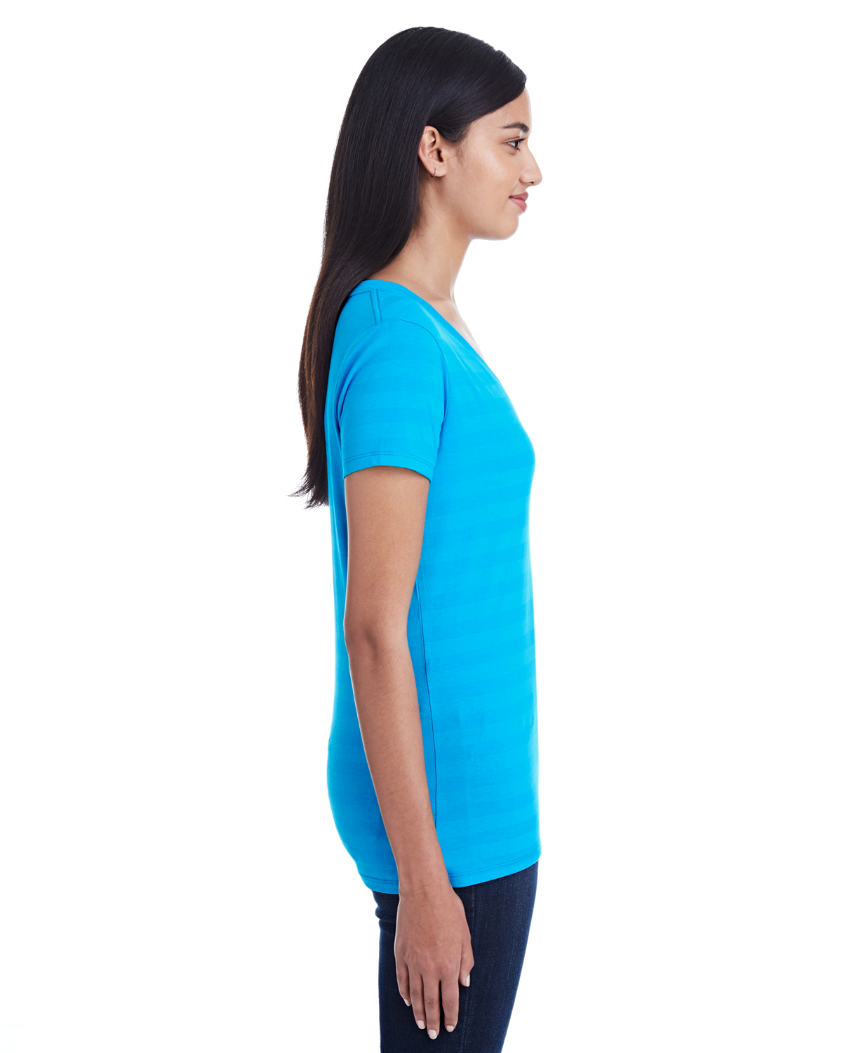 Threadfast Apparel 252RV Turquoise Invisible Stripe