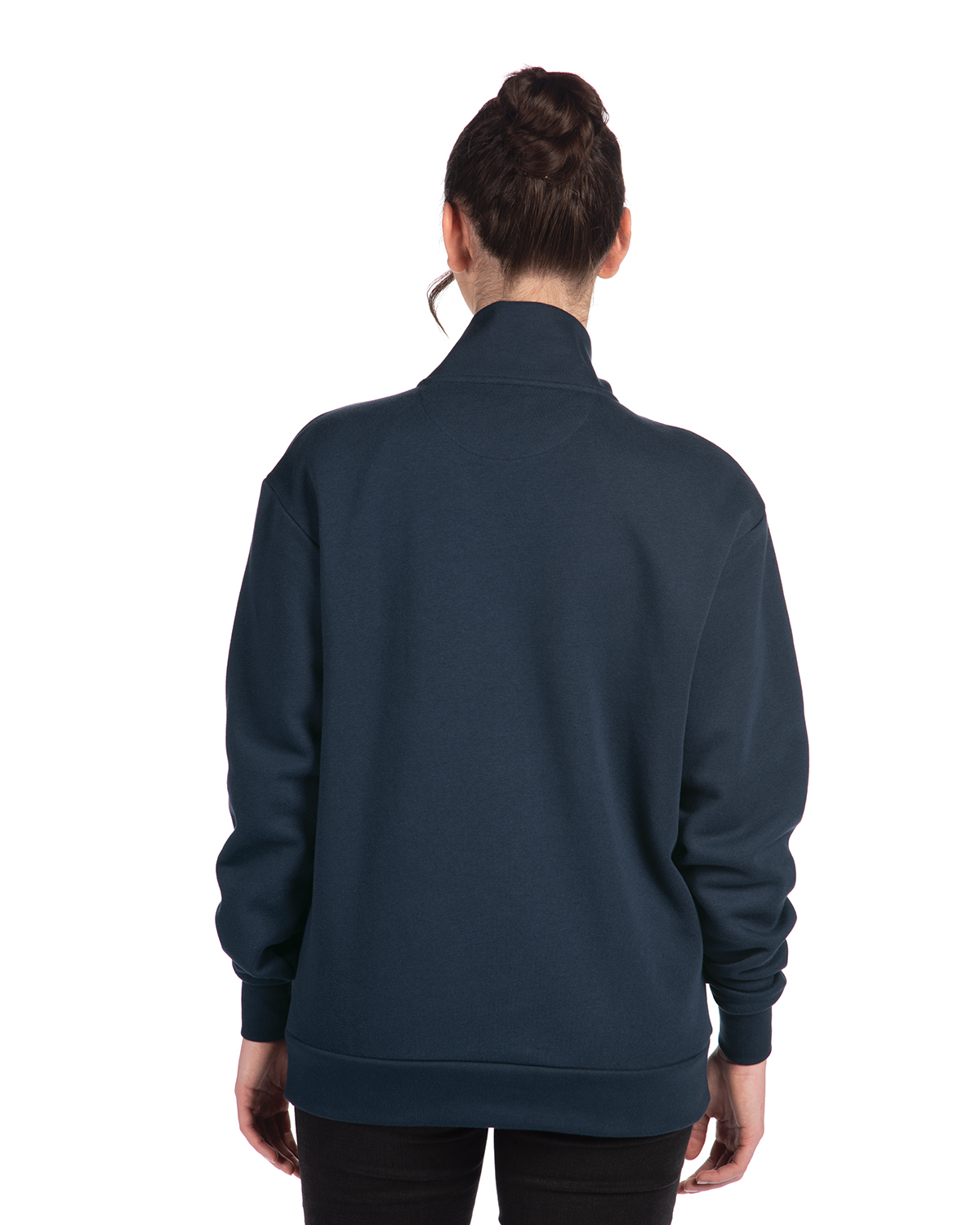 Next Level Quarter Zip Fleece 9643 M Idnight Navy | Jiffy