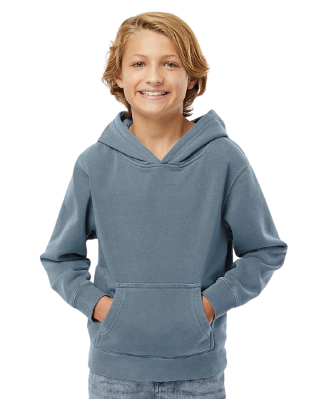 9oz. Unisex Midweight Pigment Dye Pullover Hood