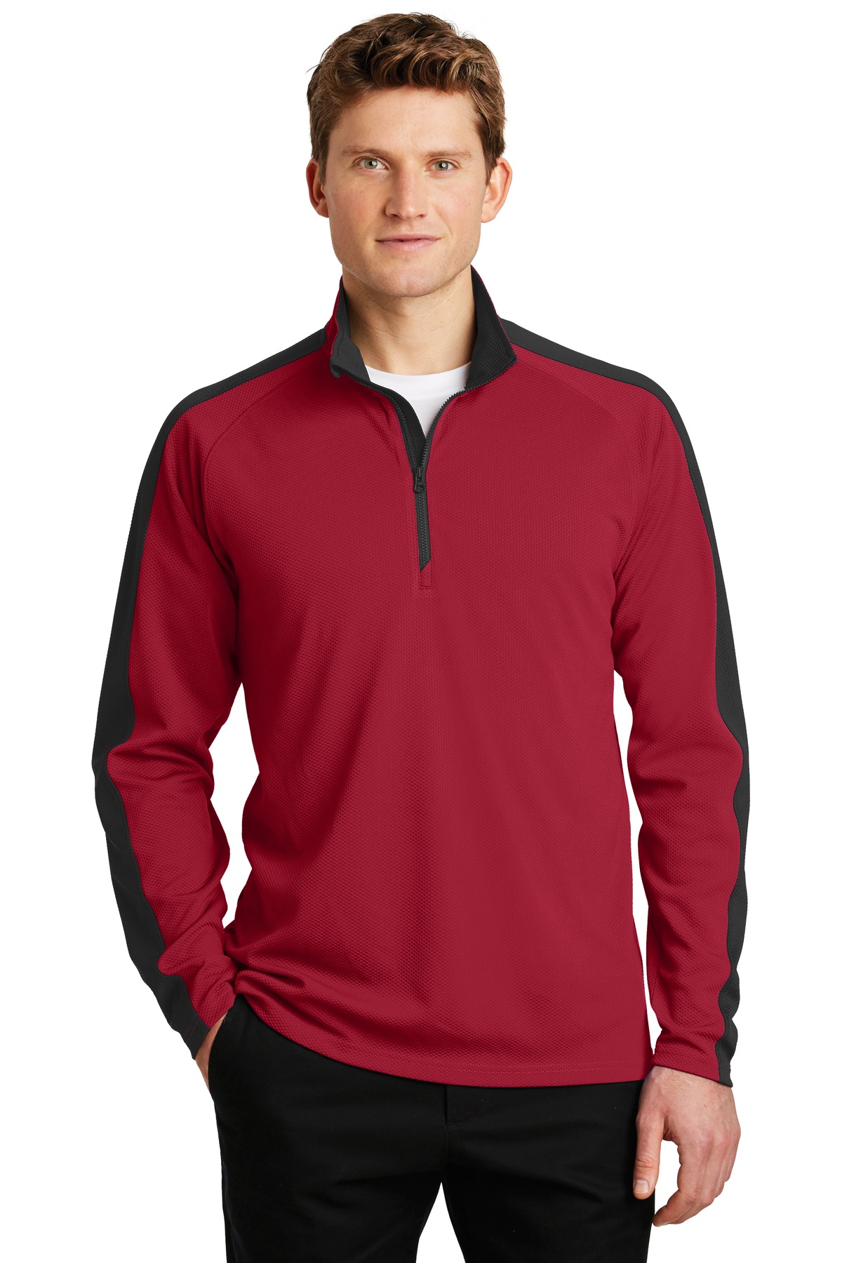 Sport-Tek ST861 Deep Red / Black