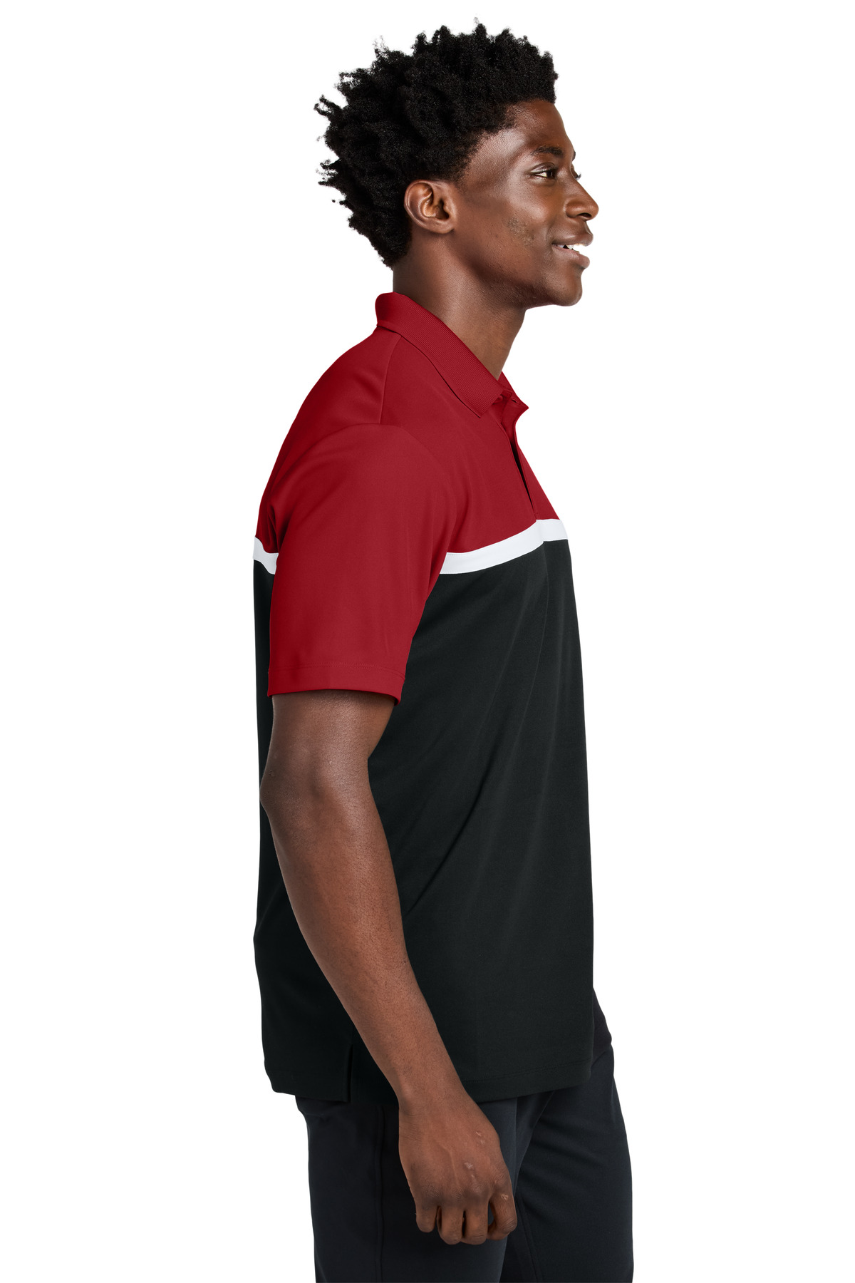 Sport-Tek ST741 Deep Red /Black/White