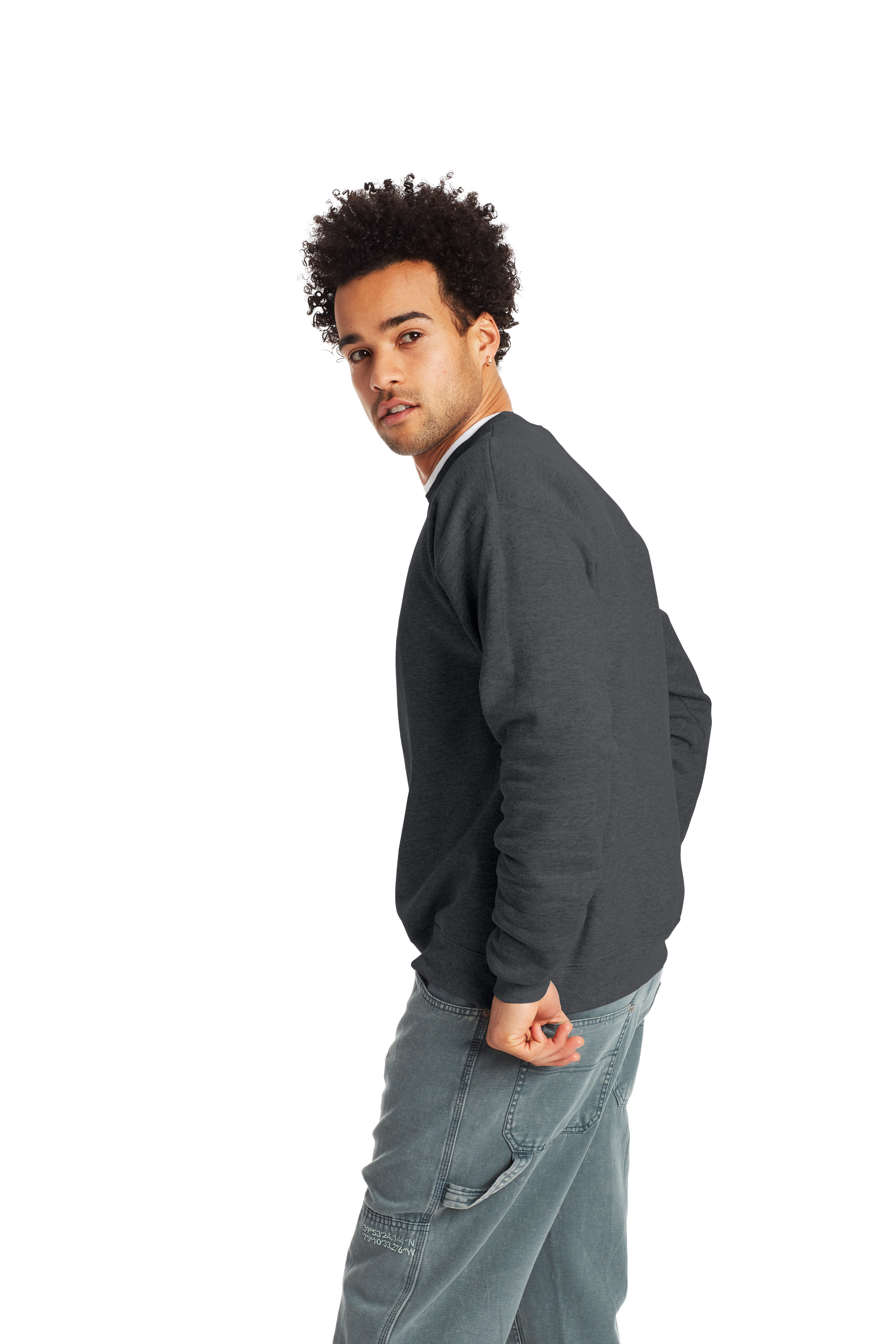 Hanes P1607 Charcoal Heather