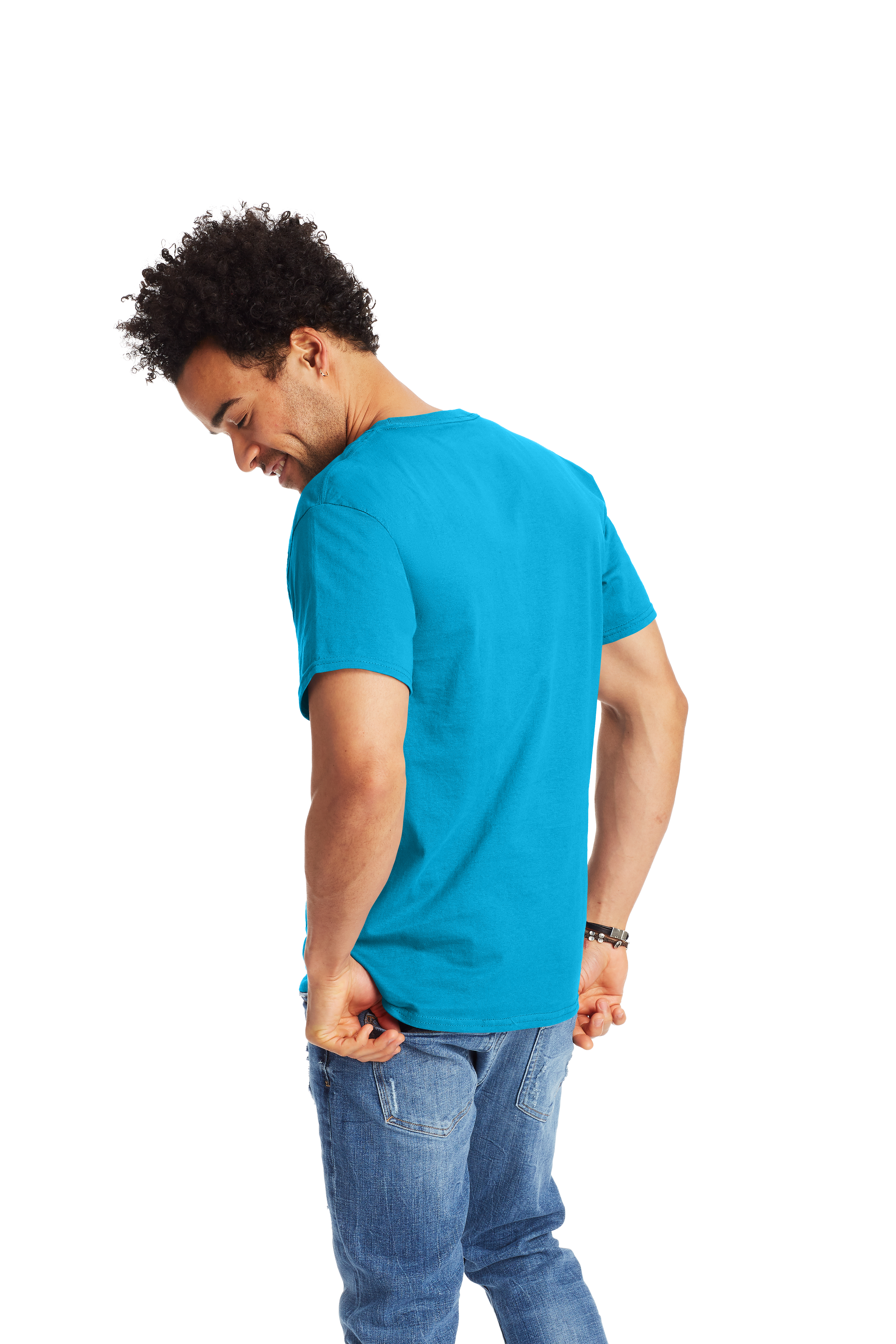 Hanes 5250T Aquatic Blue