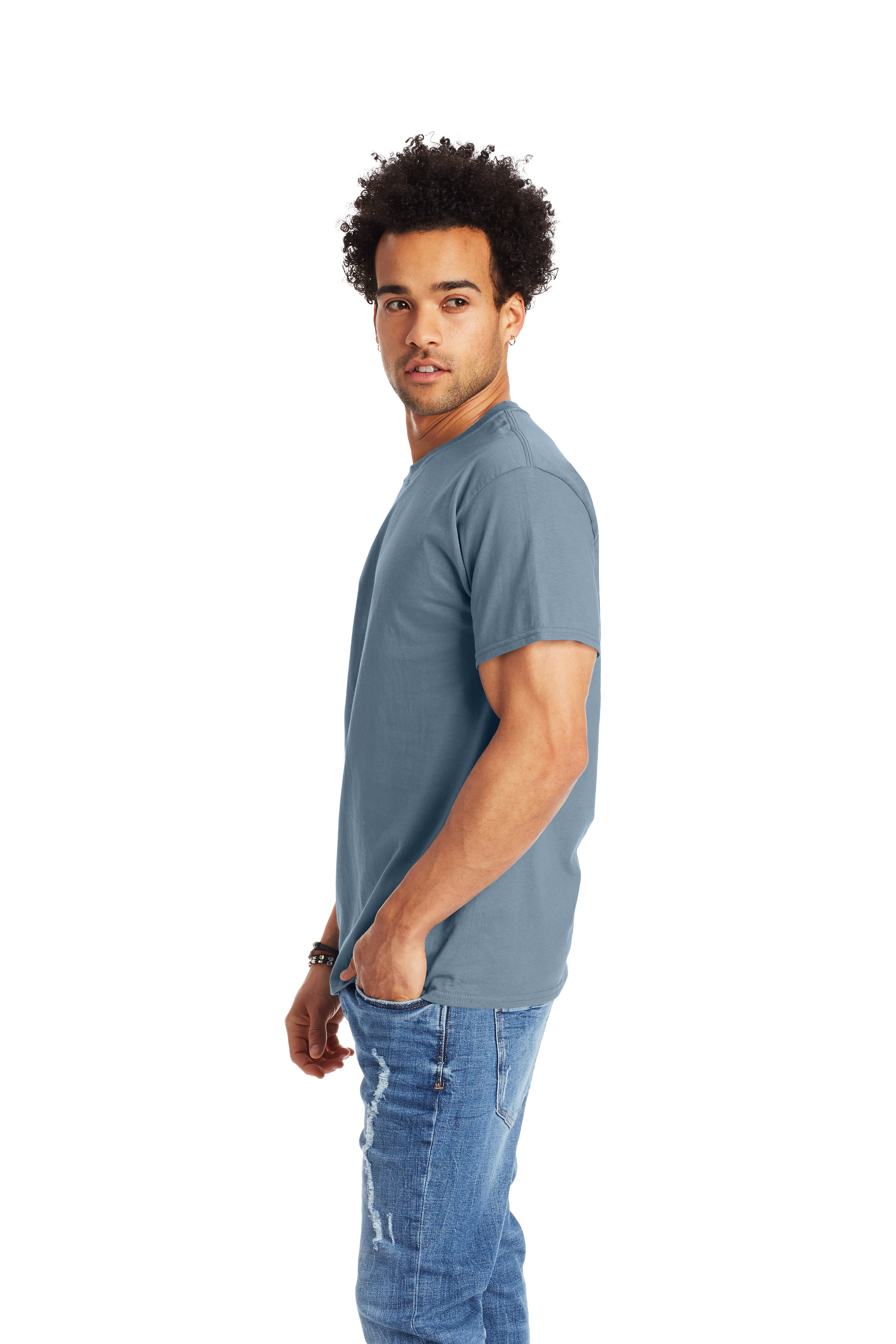 Hanes 5250T Stonewashed Blue