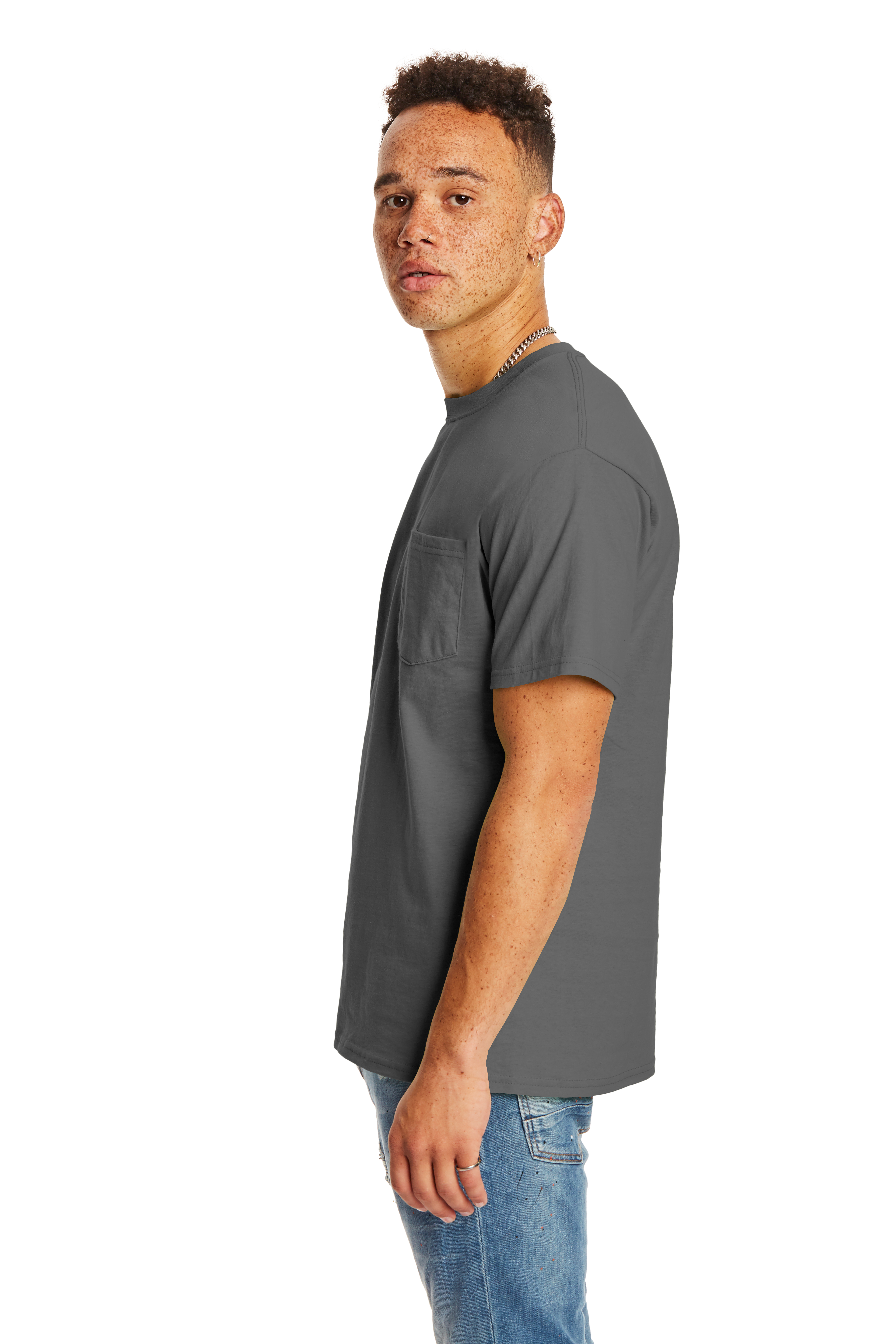 Hanes H5590 Smoke Gray