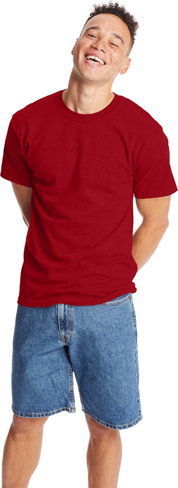 Hanes 5180 Red Pepper Heather