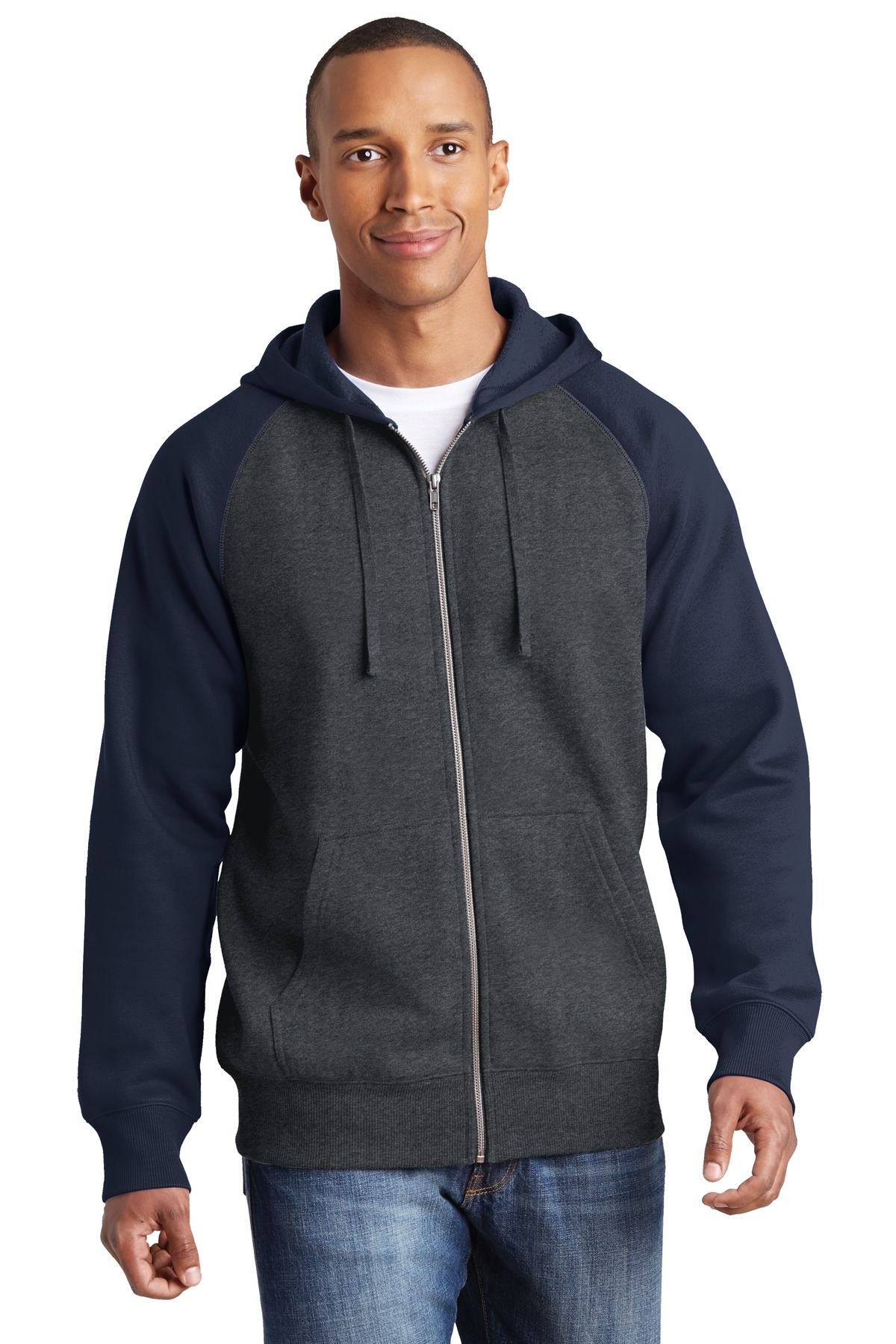 Sport-Tek ST269 Graphite Heather / True Navy