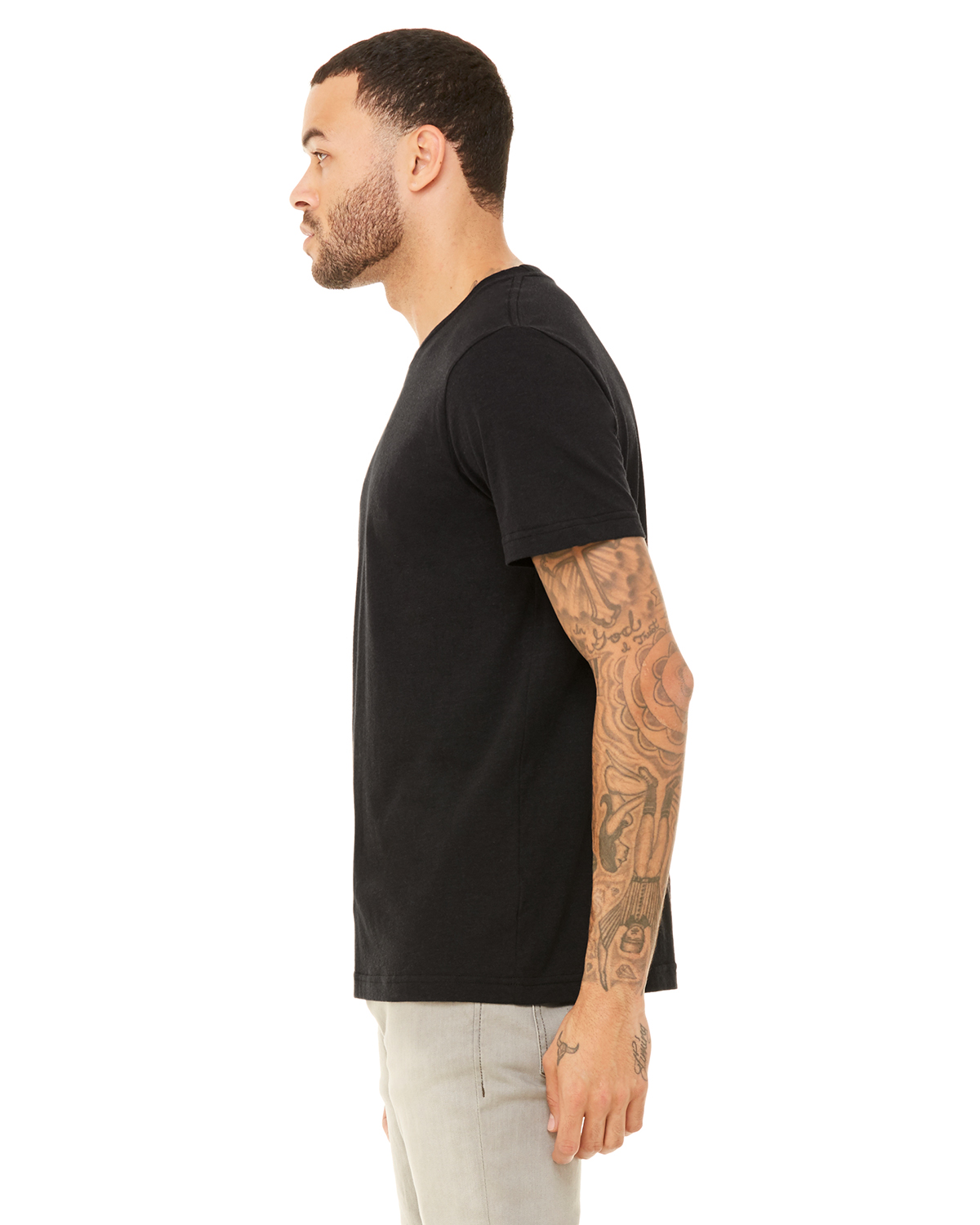 Bella + Canvas 3413C Heather Black Triblend