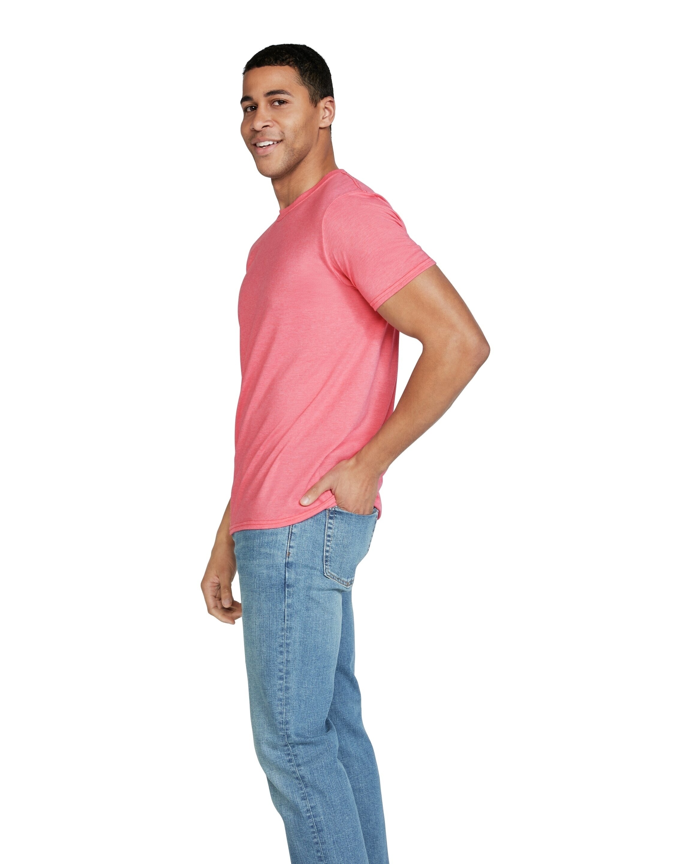 Gildan G640 Heather Coral Silk