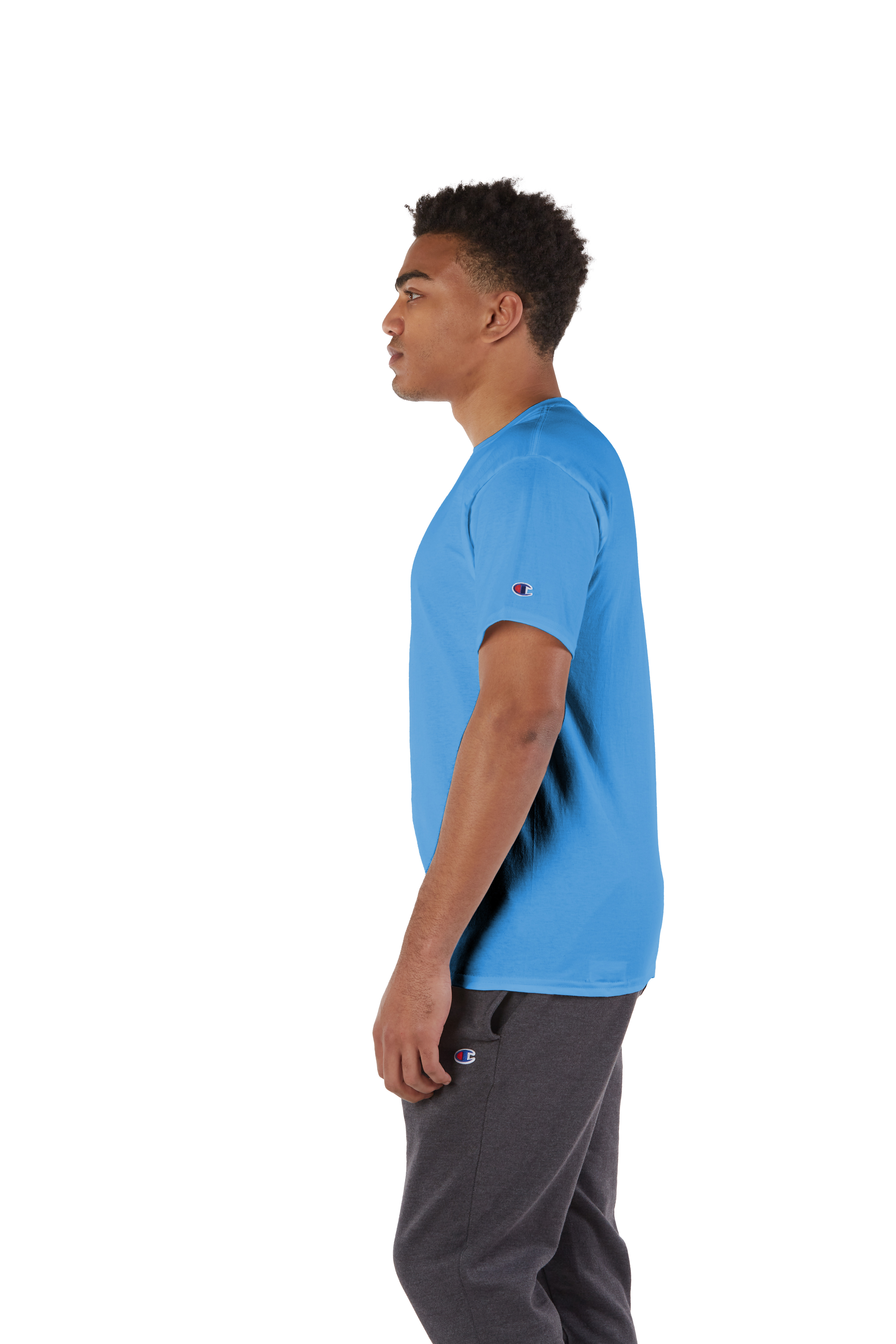 Champion Unisex Short Sleeve T Shirt T525 C Light Blue | Jiffy