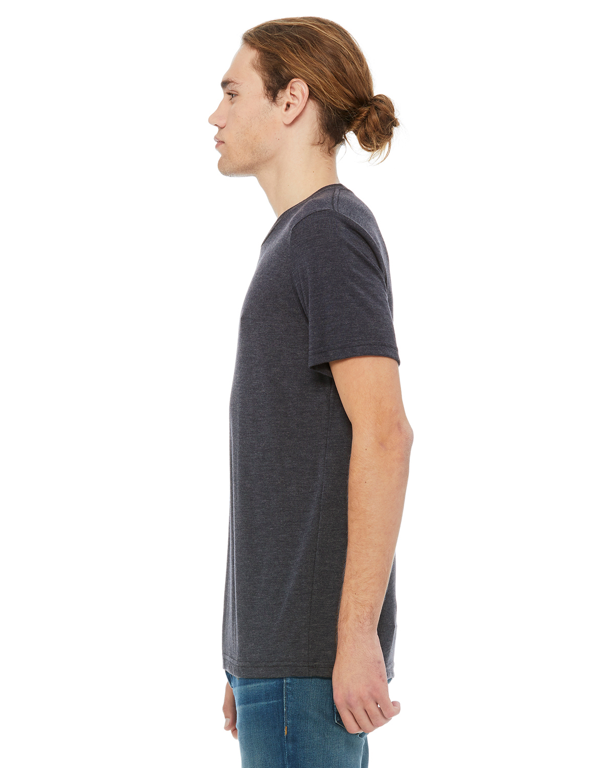 Bella + Canvas 3001CVC Heather Midnight Navy