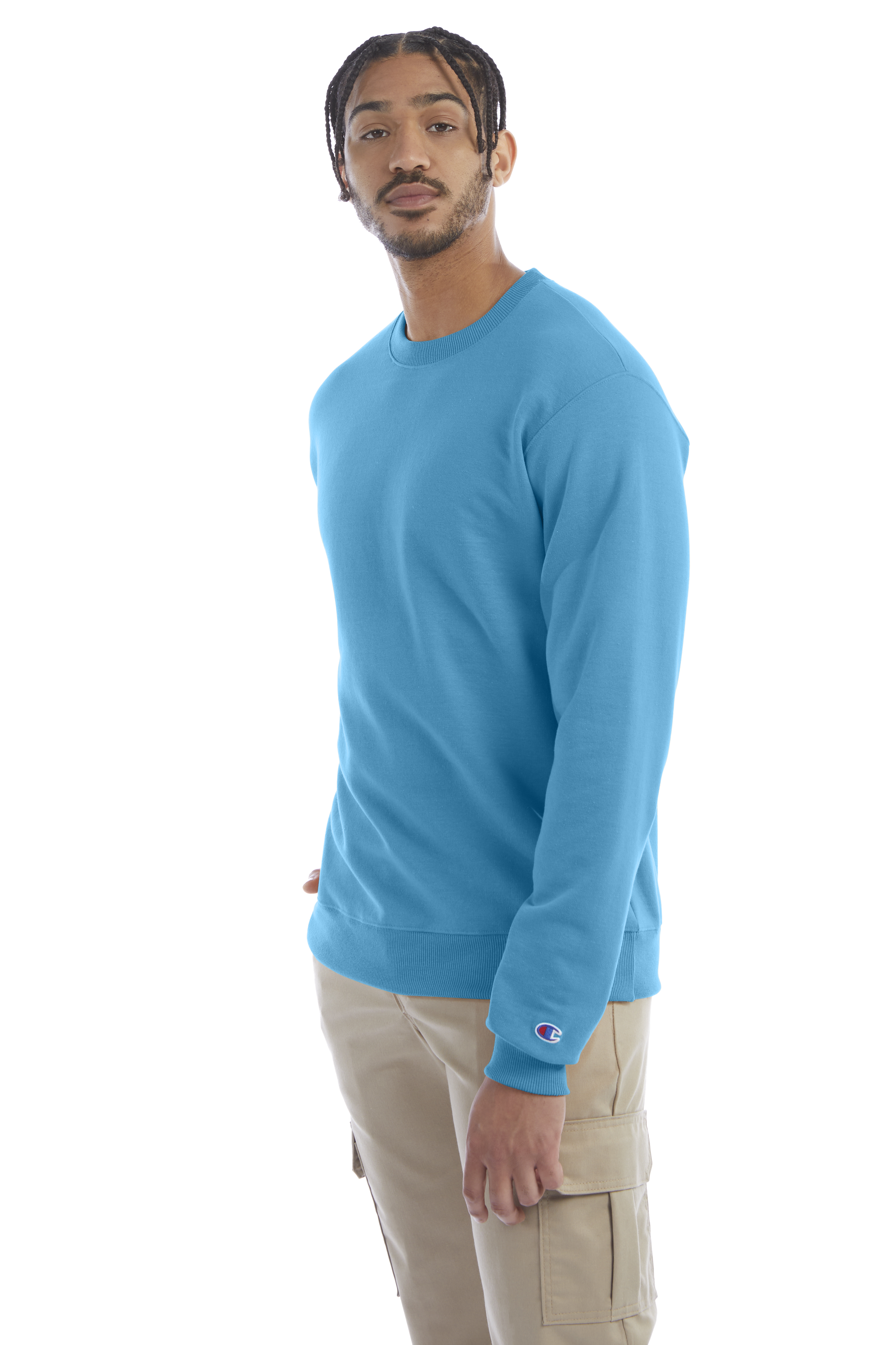 Champion Unisex Double Dry Eco Crew S600 Tempo Teal Jiffy