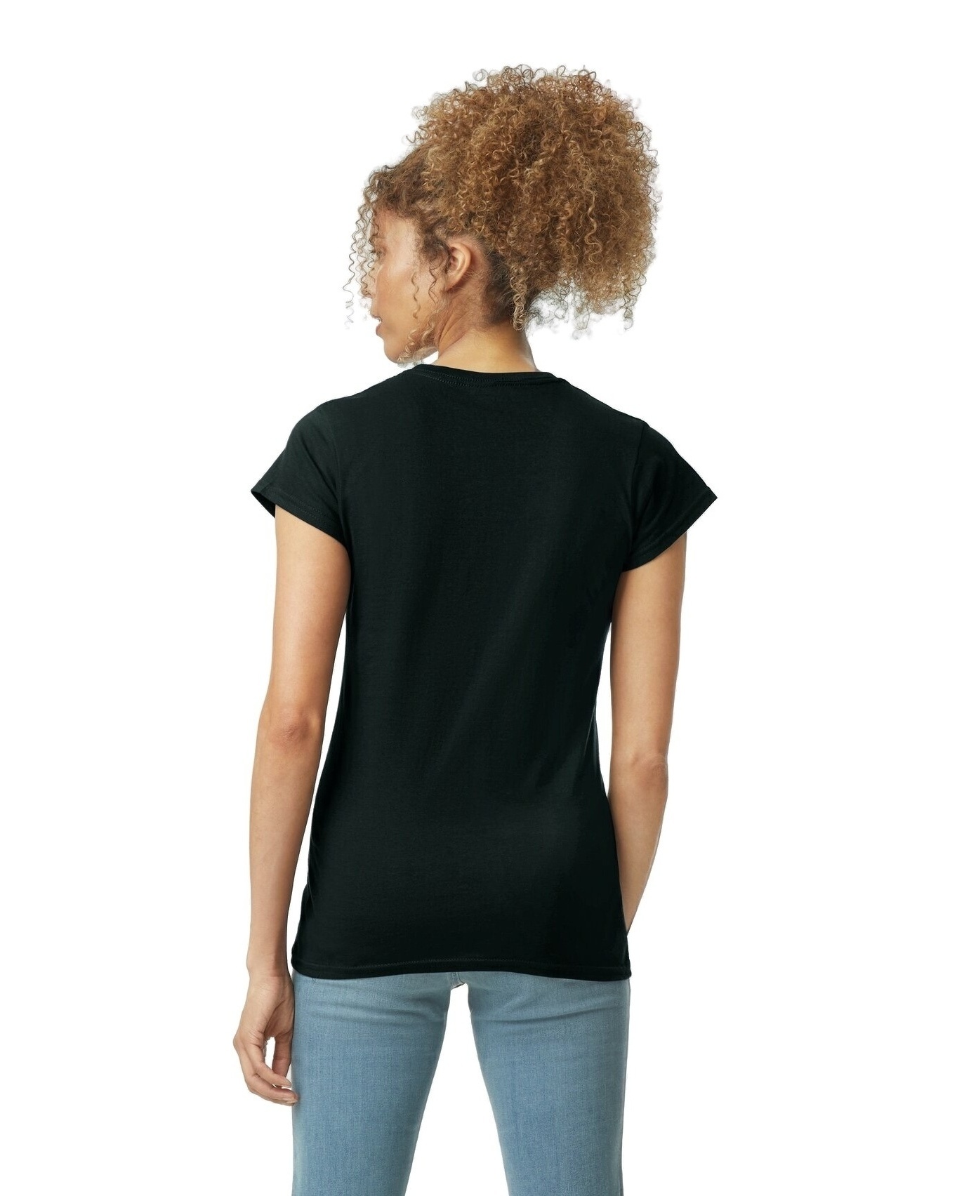 Gildan Women's Softstyle® Fitted T Shirt G640 L Black | Jiffy