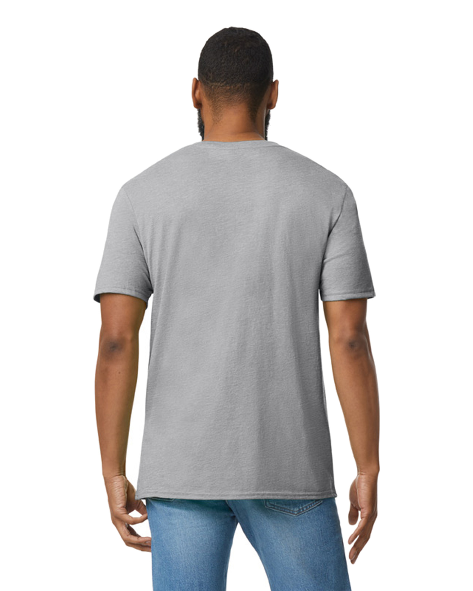Gildan Unisex Softstyle® V Neck T Shirt G64 V Sport Gray | Jiffy