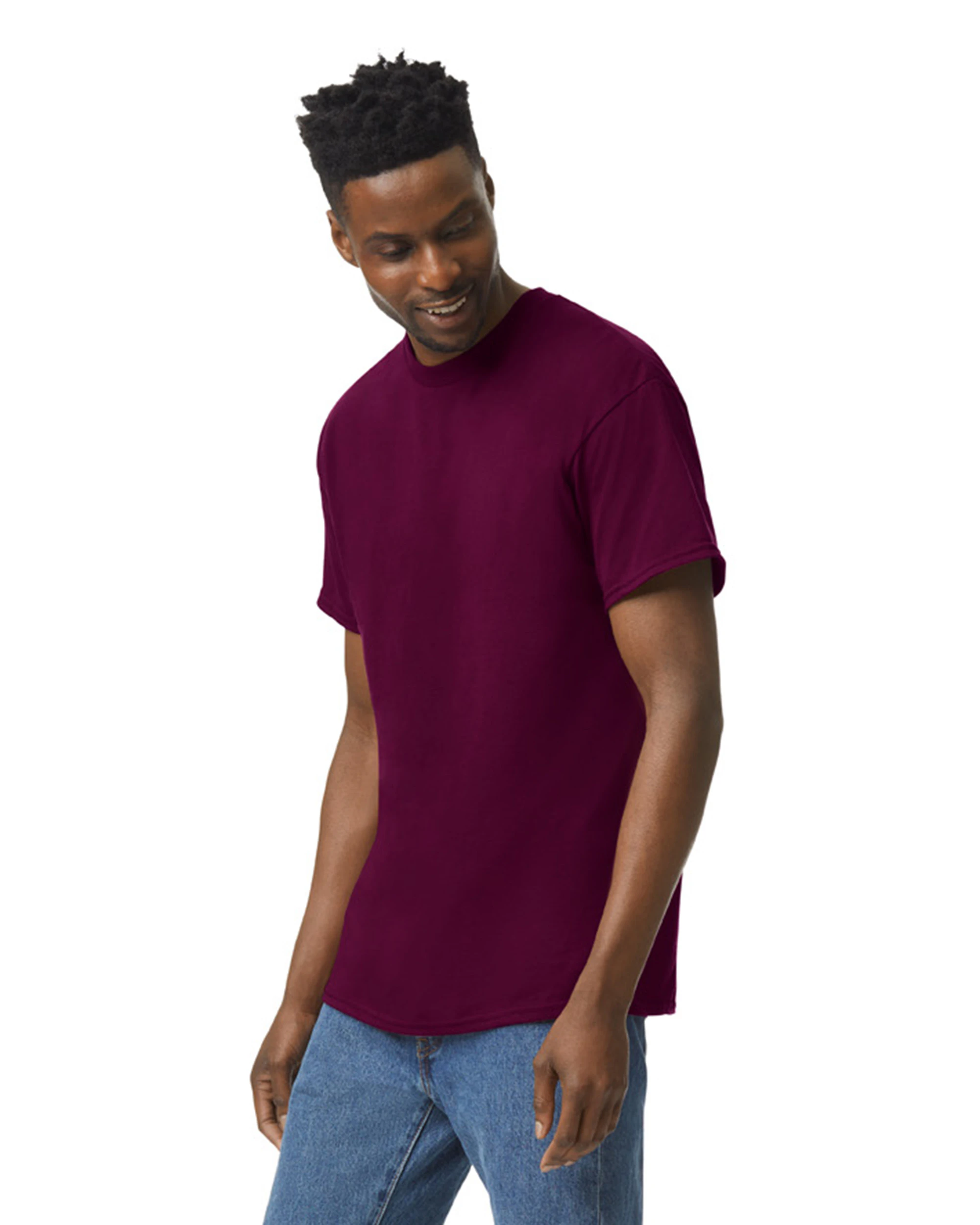 Gildan T-Shirt Unisex Modello G500: Nero, Jersey Preristretto, Giromanica Nastrato, Vestibilità Classica