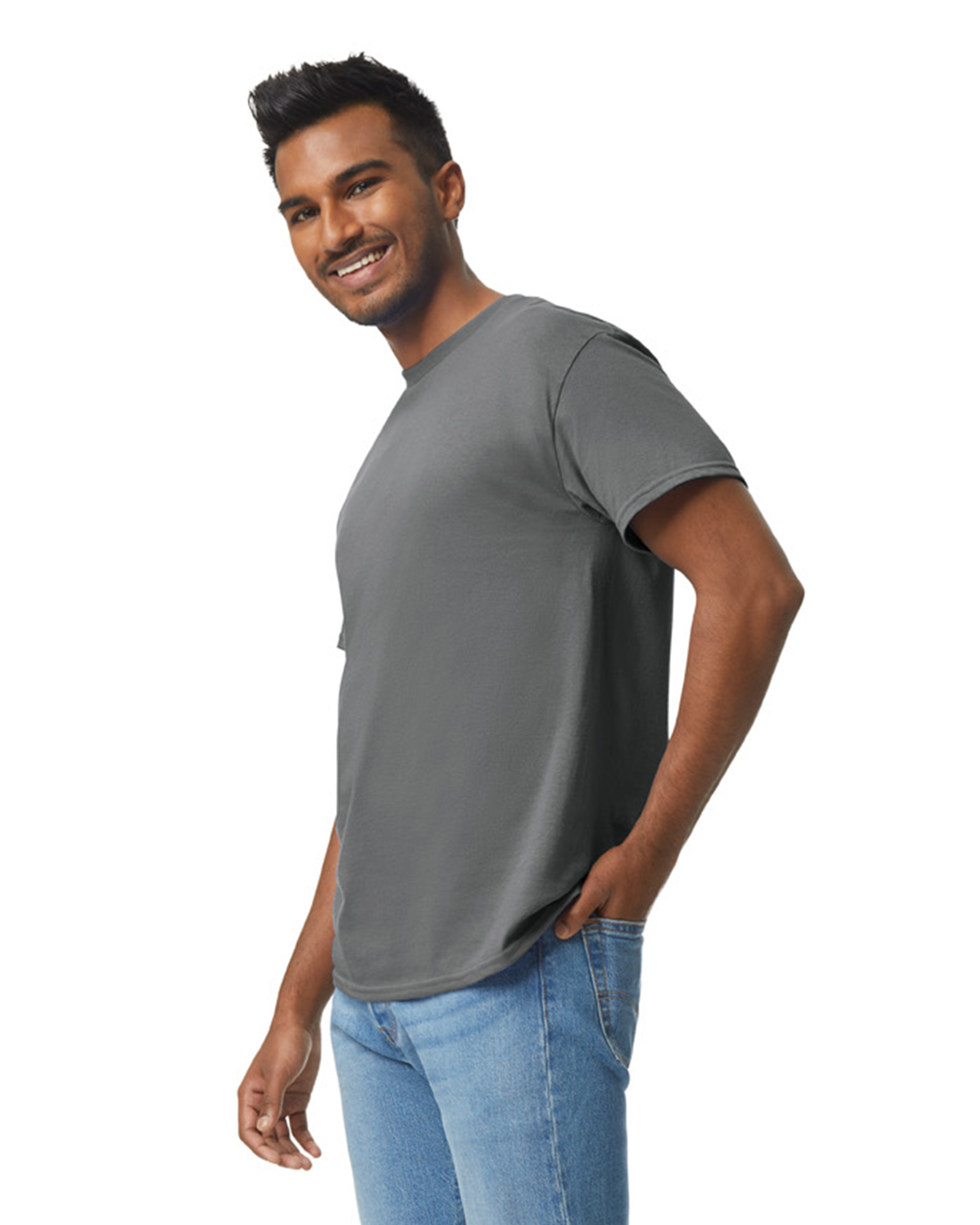 Gildan Unisex Heavy Cotton™ T Shirt G500 Charcoal | Jiffy