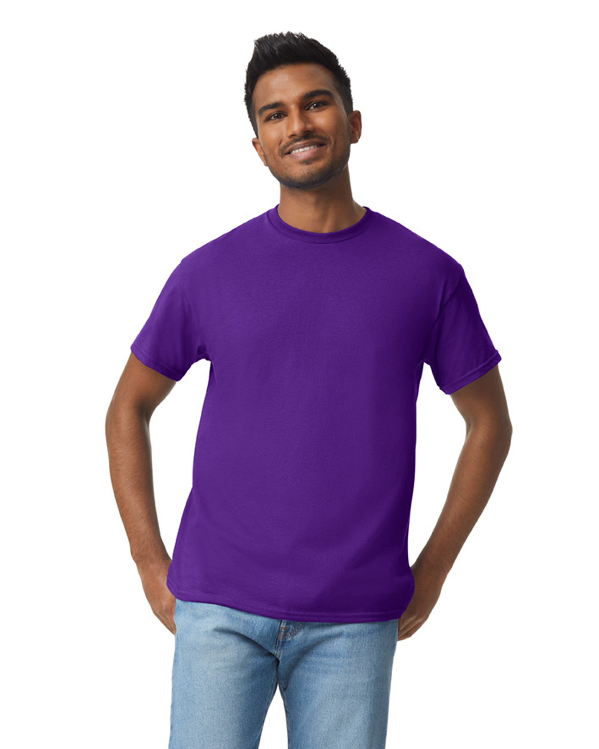 Gildan Unisex Heavy Cotton T Shirt G500 Purple Jiffy