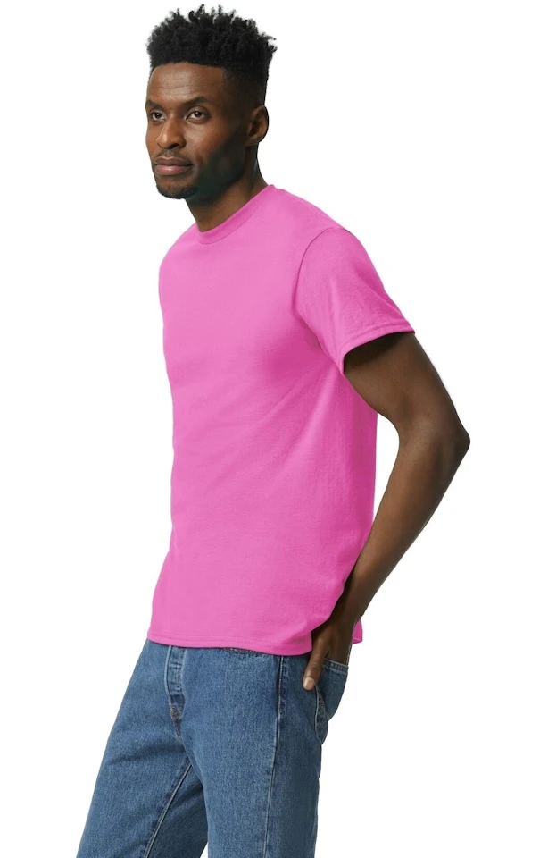 Gildan Men's G500 Long Sleeve T-Shirt, Azalea Color, 3X-Large - Heavyweight Cotton Tee