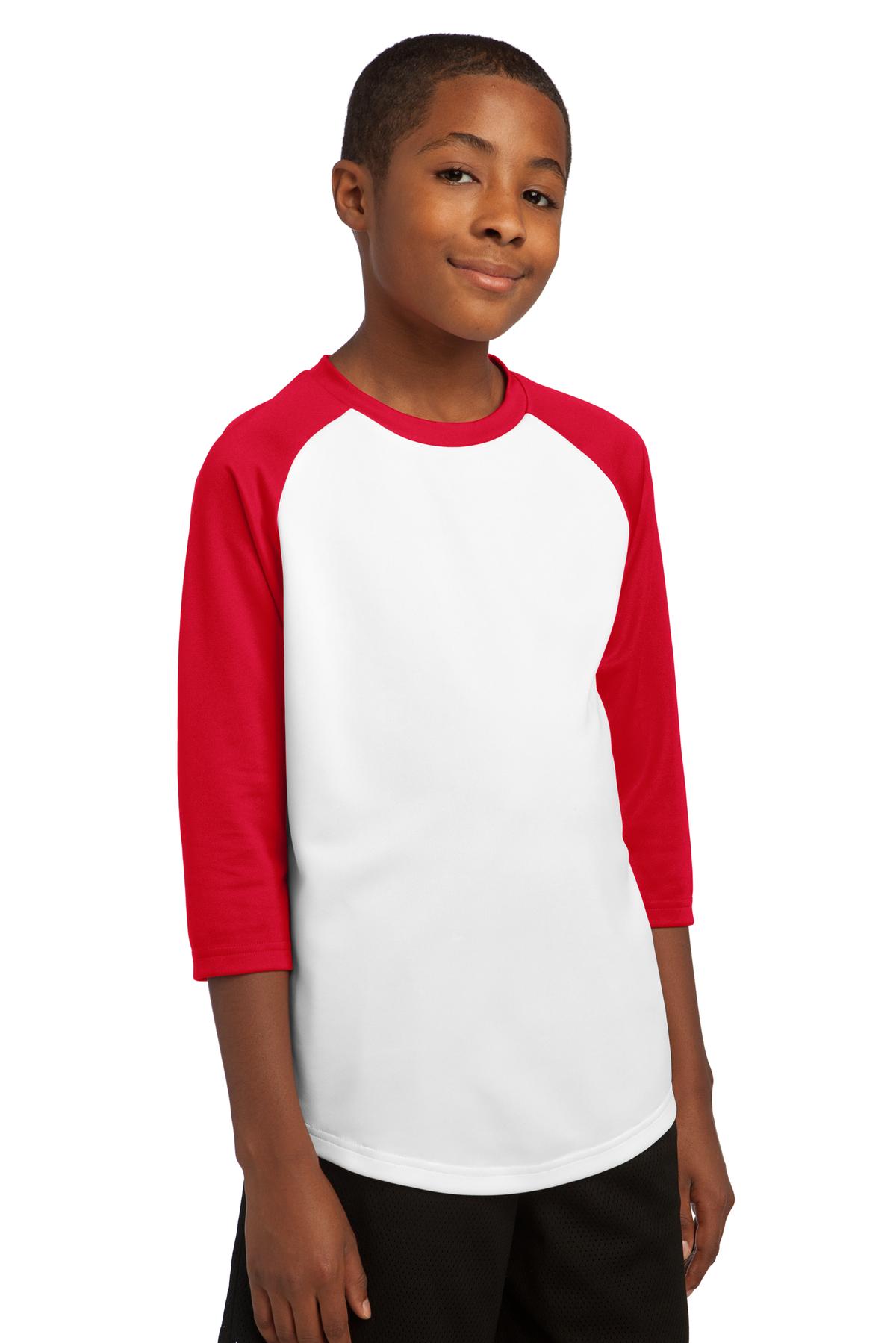 Sport-Tek YST205 White / True Red