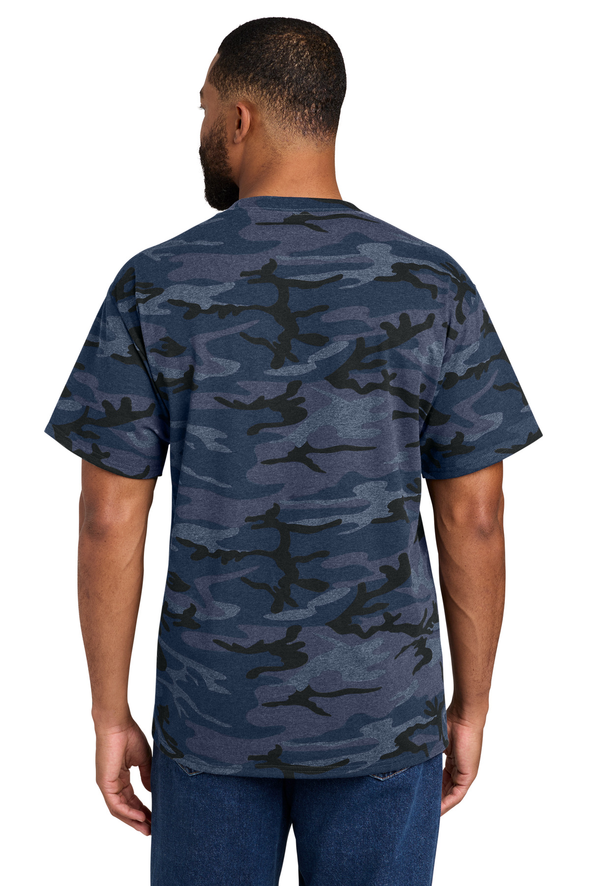 Port & Company PC54C Heather Navy Camo