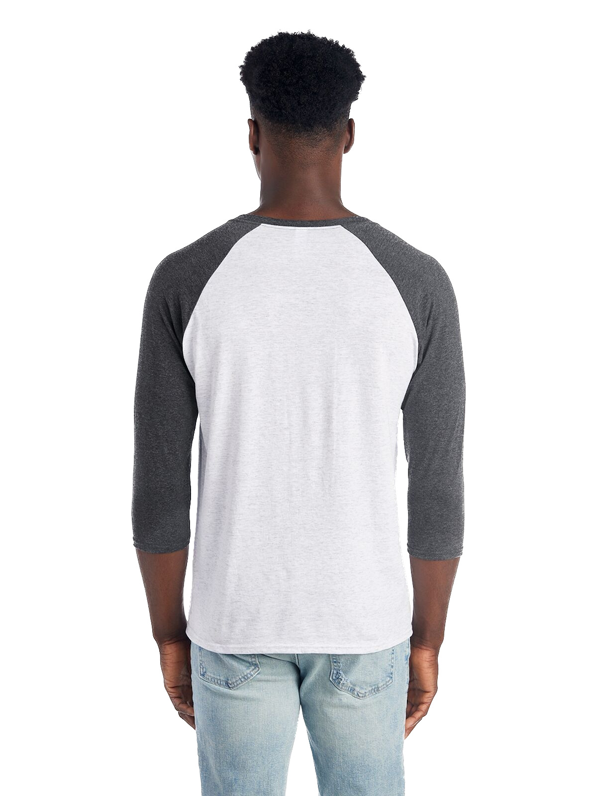 Jerzees 601RR White Heather / Black Heather