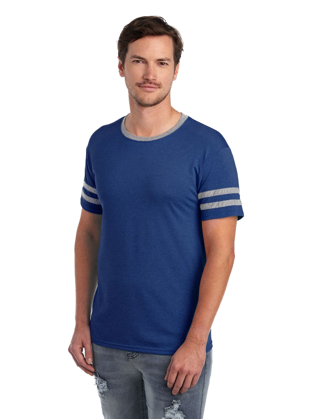 Jerzees 602MR True Blue Heather / Oxford