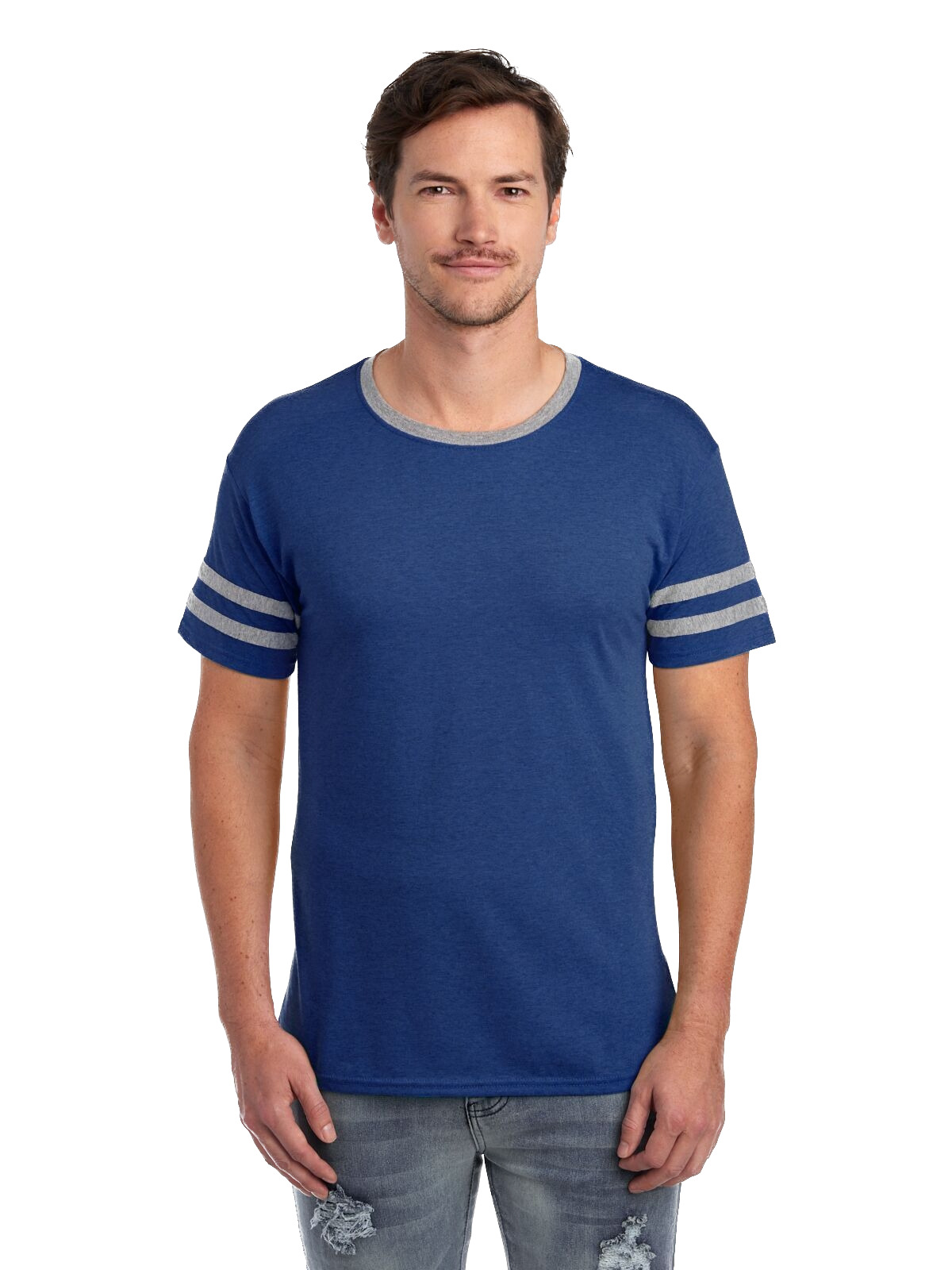 Jerzees 602MR True Blue Heather / Oxford