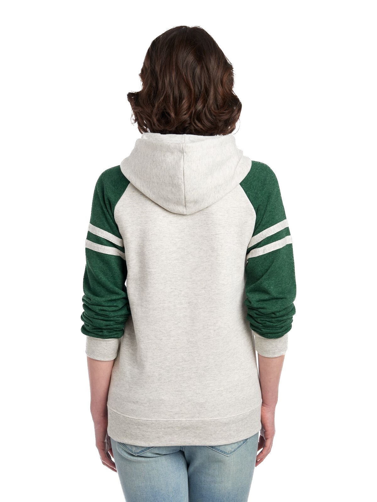 Jerzees 97CR Oatmeal Heather/ Forest Green Heather