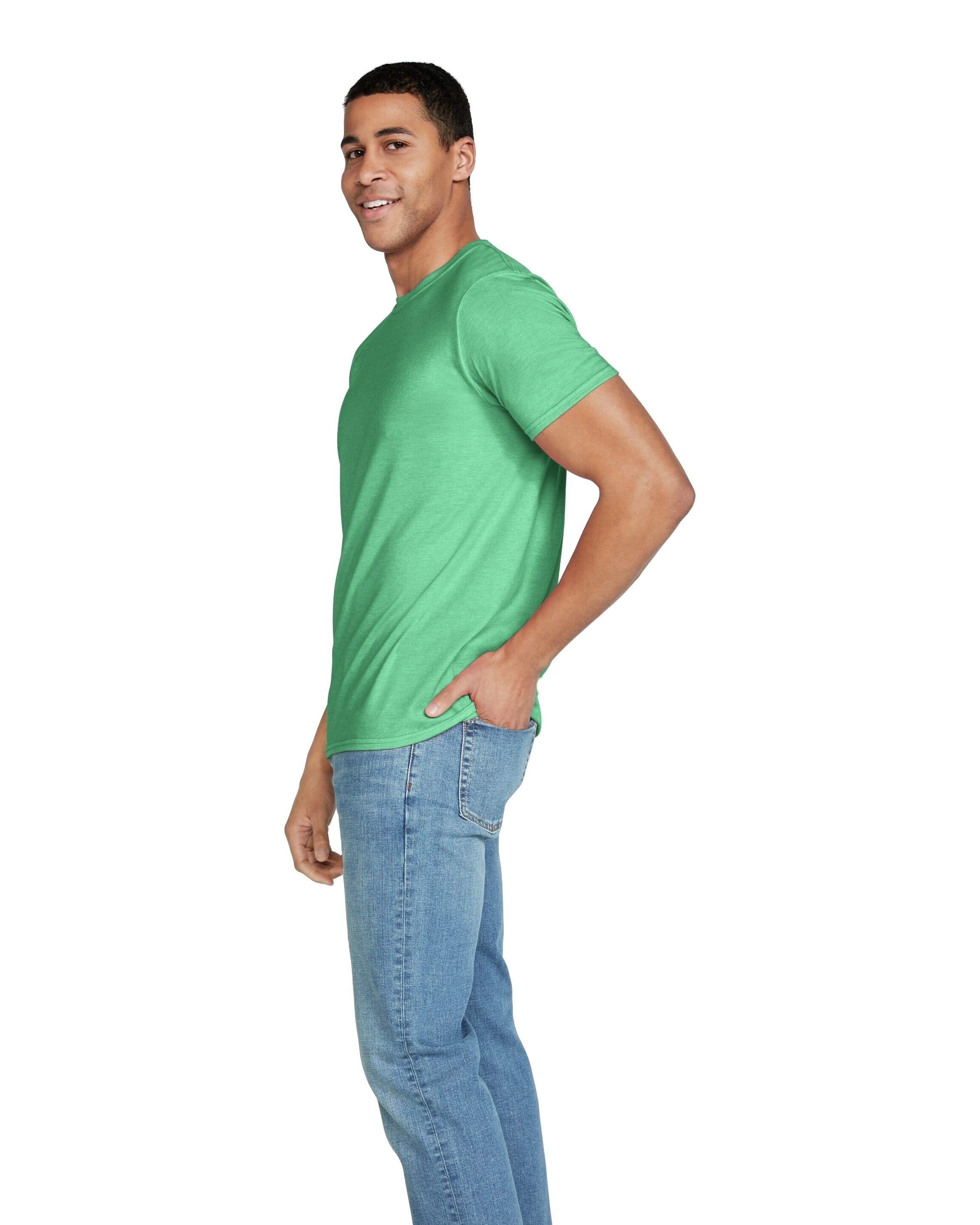 Gildan G640 Heather Irish Green