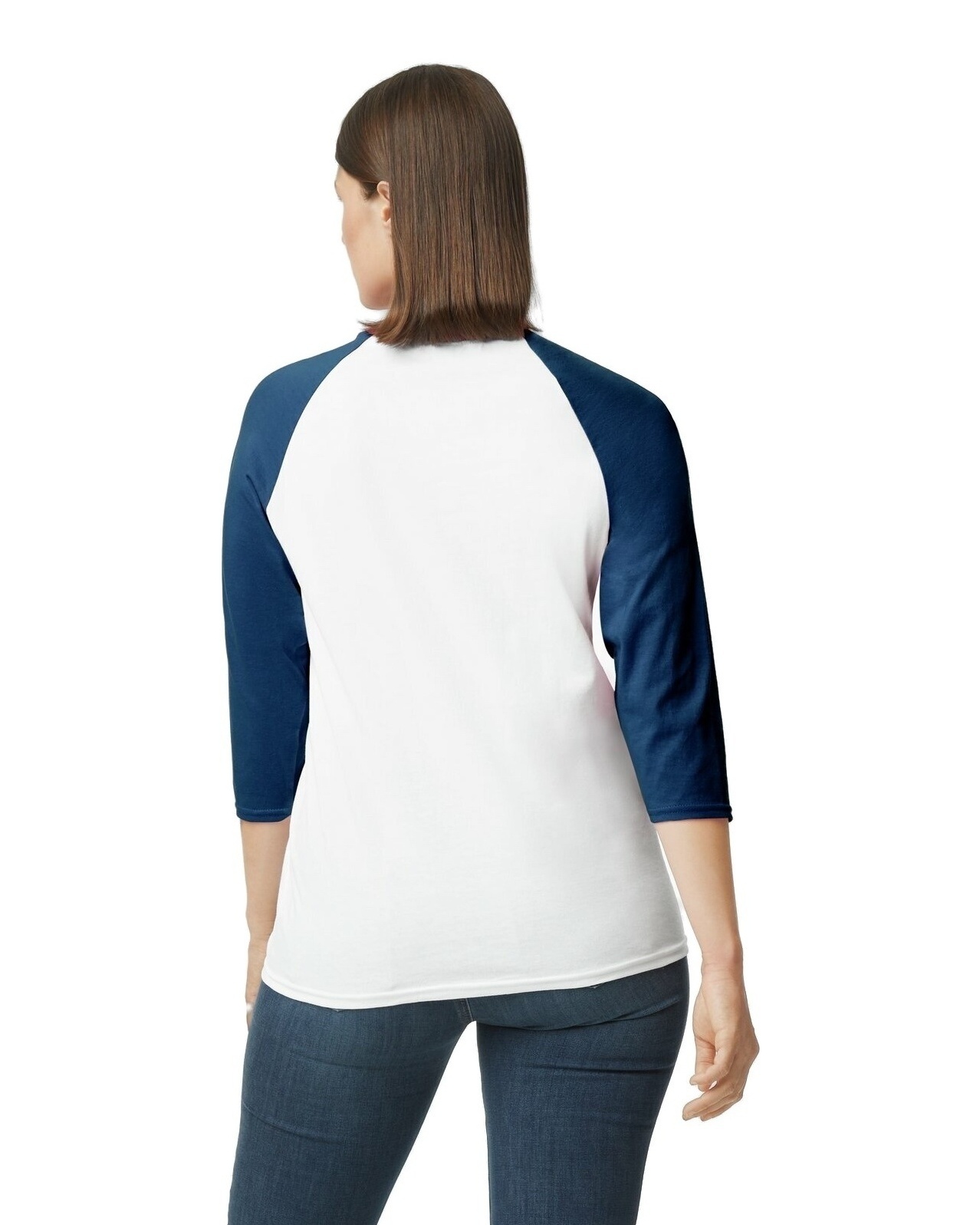 Gildan G570 White / Navy