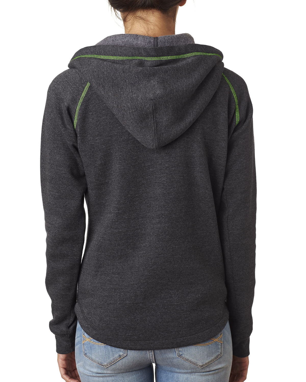 J America JA8876 Black Triblend / Neon Gray