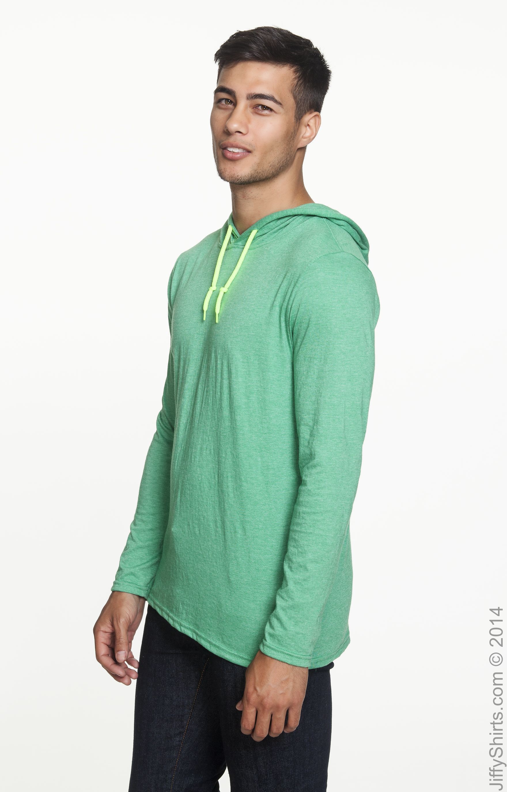 Anvil 987 Heather Green / Neon Yellow