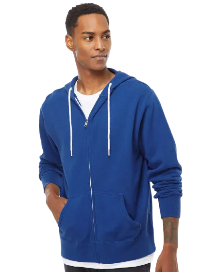Independent Trading Unisex Lightweight Full Zip Hoodie Afx90