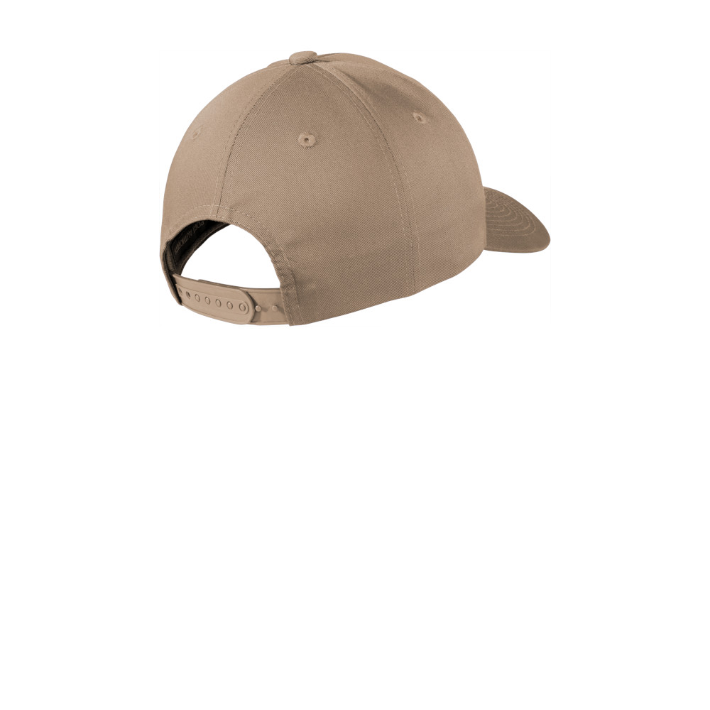 Port Authority Snapback Fine Twill Cap C801 Khaki | Jiffy