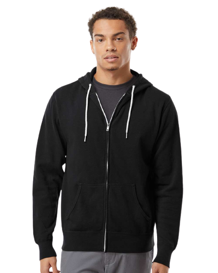 Independent Trading Unisex Lightweight Full Zip Hoodie Afx90