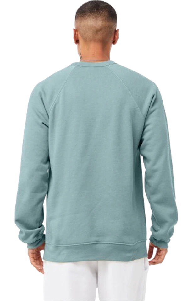 Men's Raglan Sleeve Sweatshirt - Rib Knit Cuffs, Unisex Fit, Pre-Washed