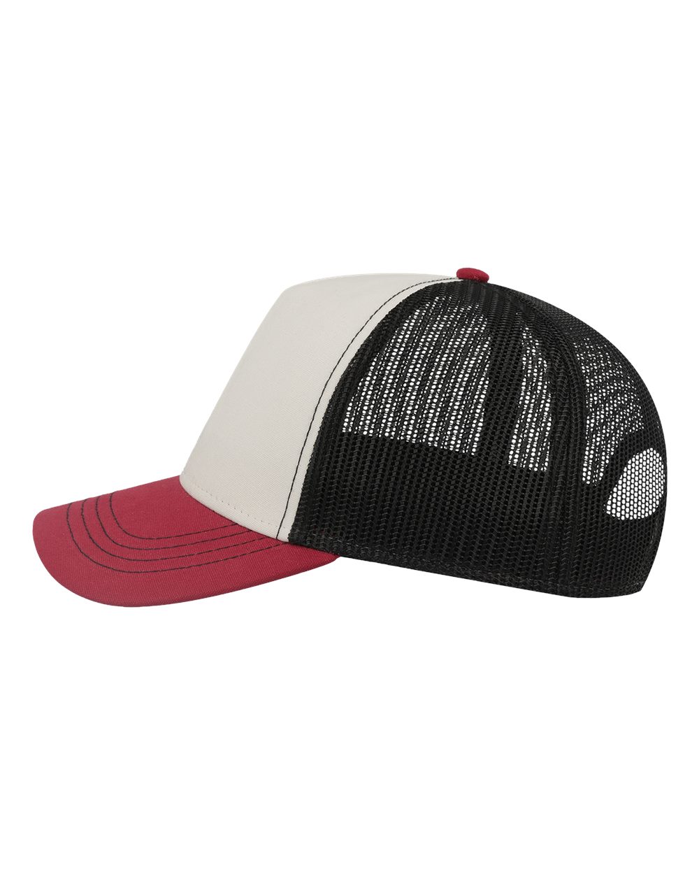 Atlantis Headwear RAPPER White/ Burgundy/ Black