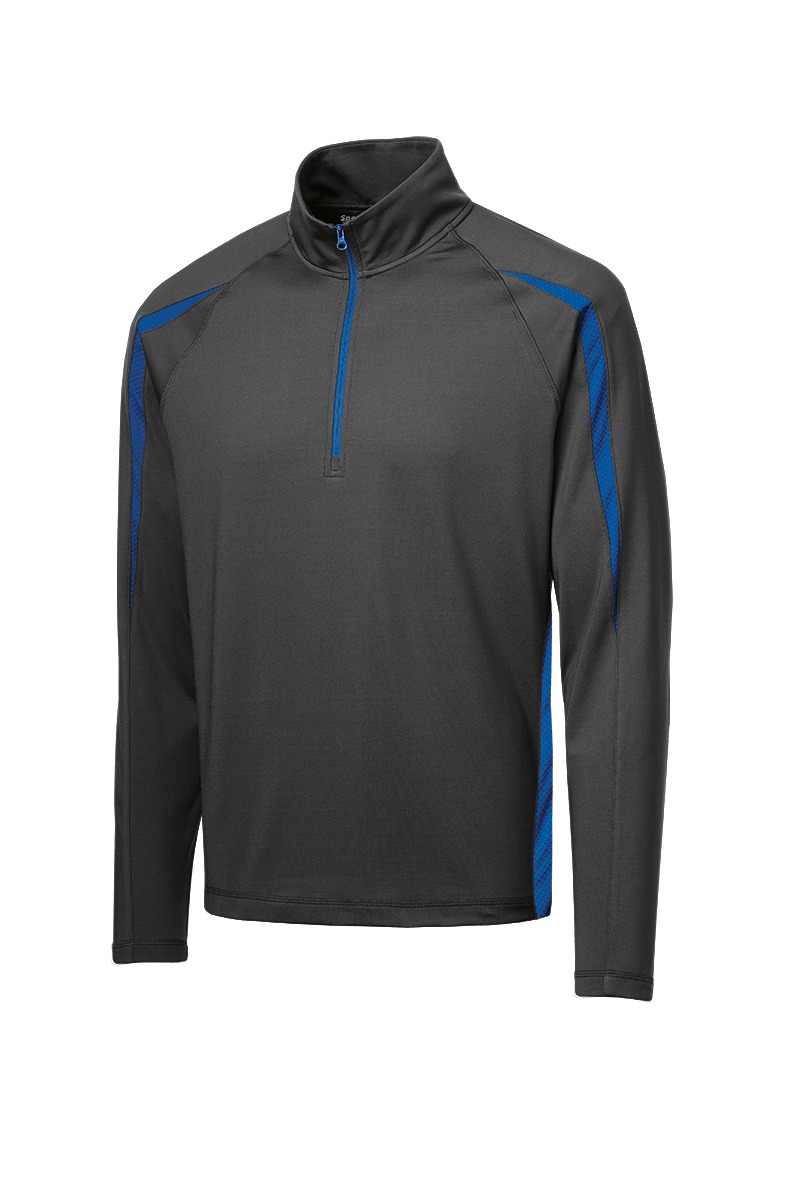 Sport-Tek ST851 Charcoal Gray / True Royal