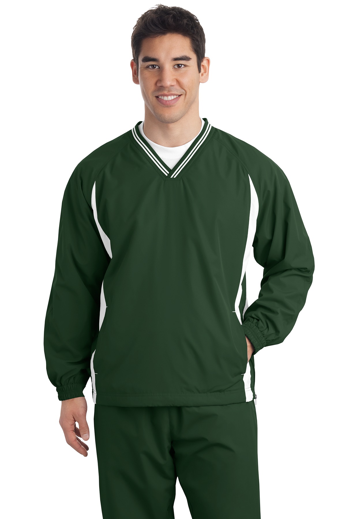 Sport-Tek TJST62 Forest Green / White