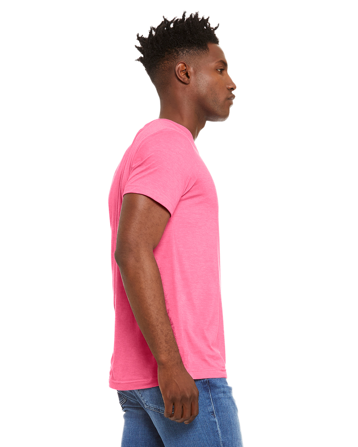 Bella + Canvas 3001CVC Heather Charity Pink