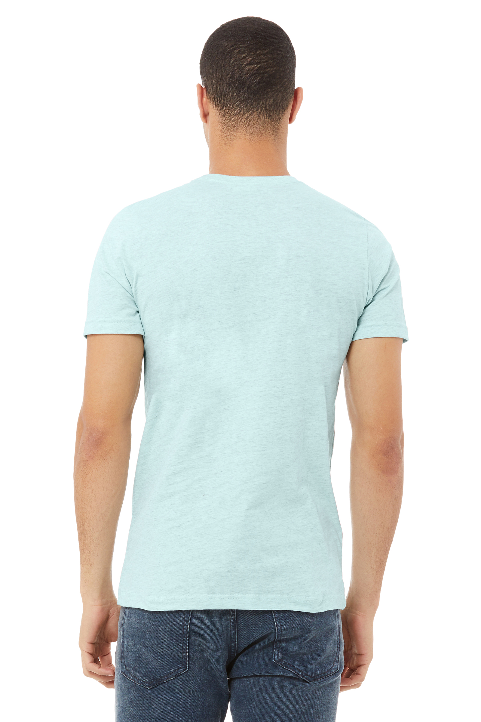 Bella + Canvas 3001CVC Heather Prism Ice Blue