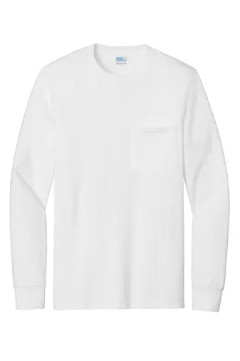Port & Company Unisex Long Sleeve Essential Pocket Tee