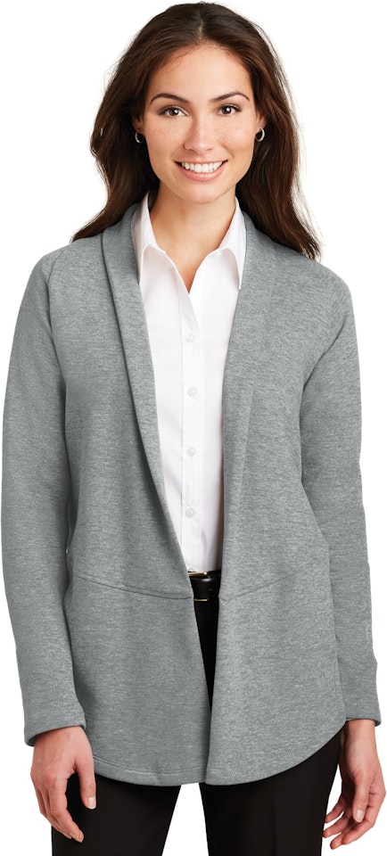Port Authority L807 Med Heather Gray / Charcoal