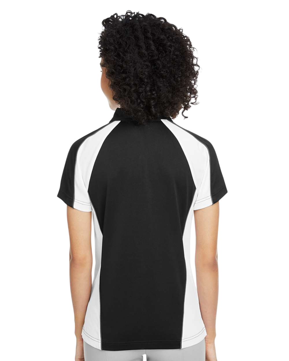 Harriton M385W Black / White / Dark Chrc