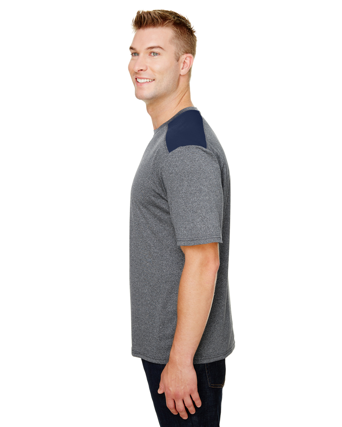 A4 N3100 Heather / Navy