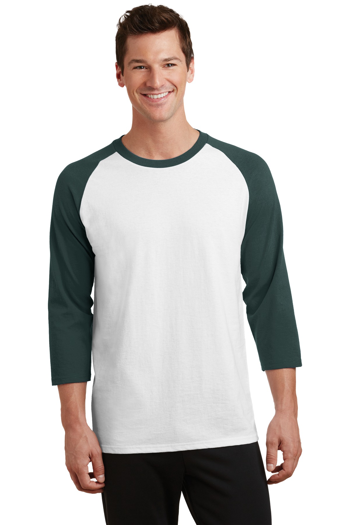 Port & Company PC55RS White / Dark Green