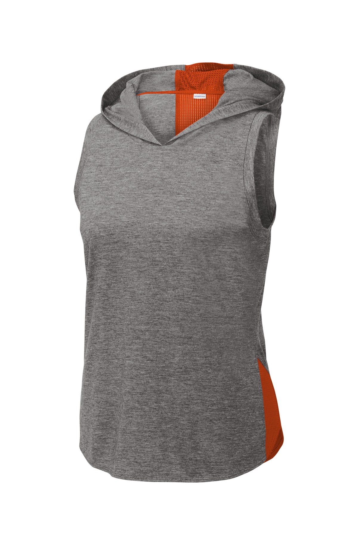 Sport-Tek LST410 Deep Orange / Dark Gray Heather