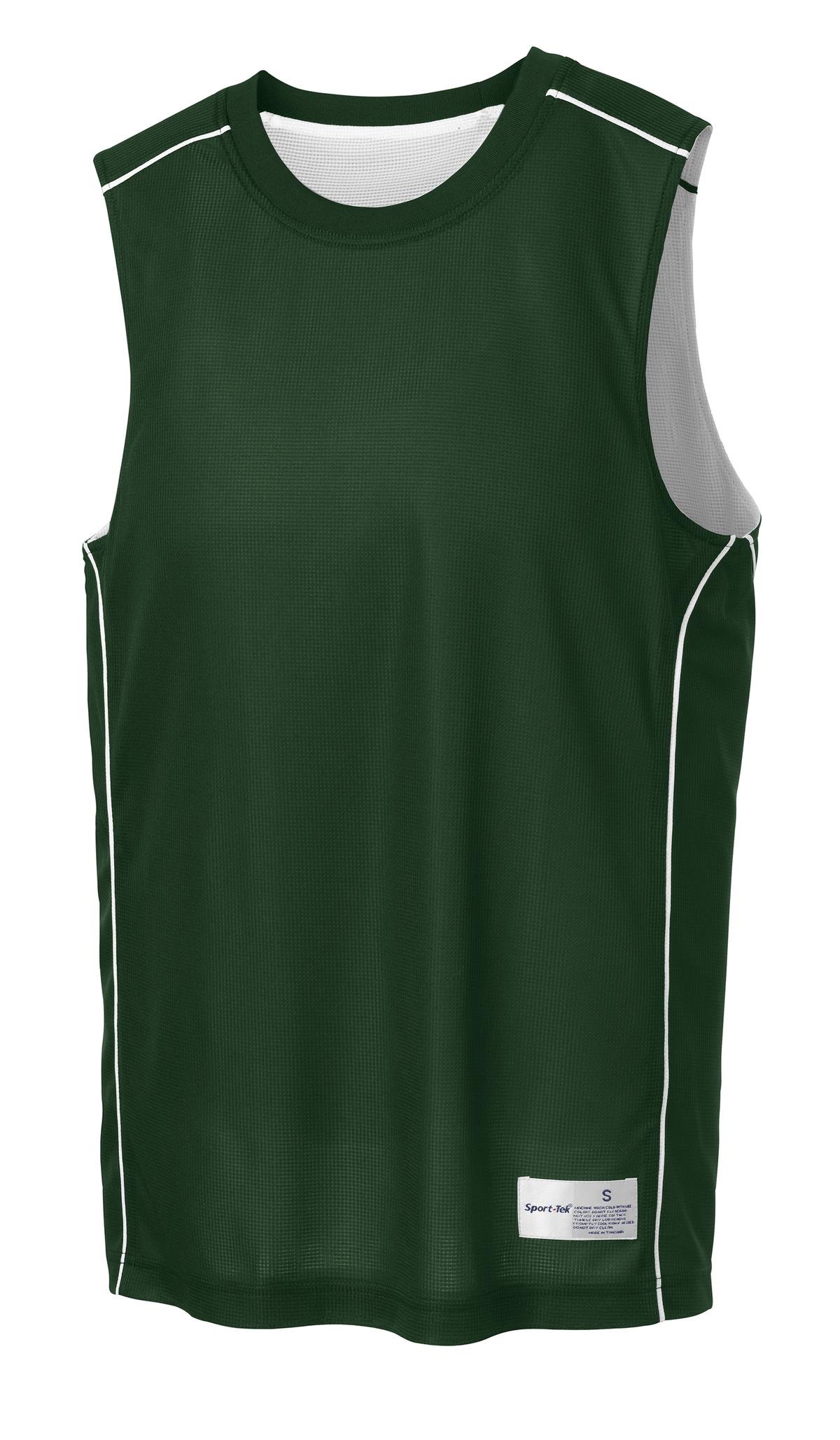 Sport-Tek T555 Forest Green / White