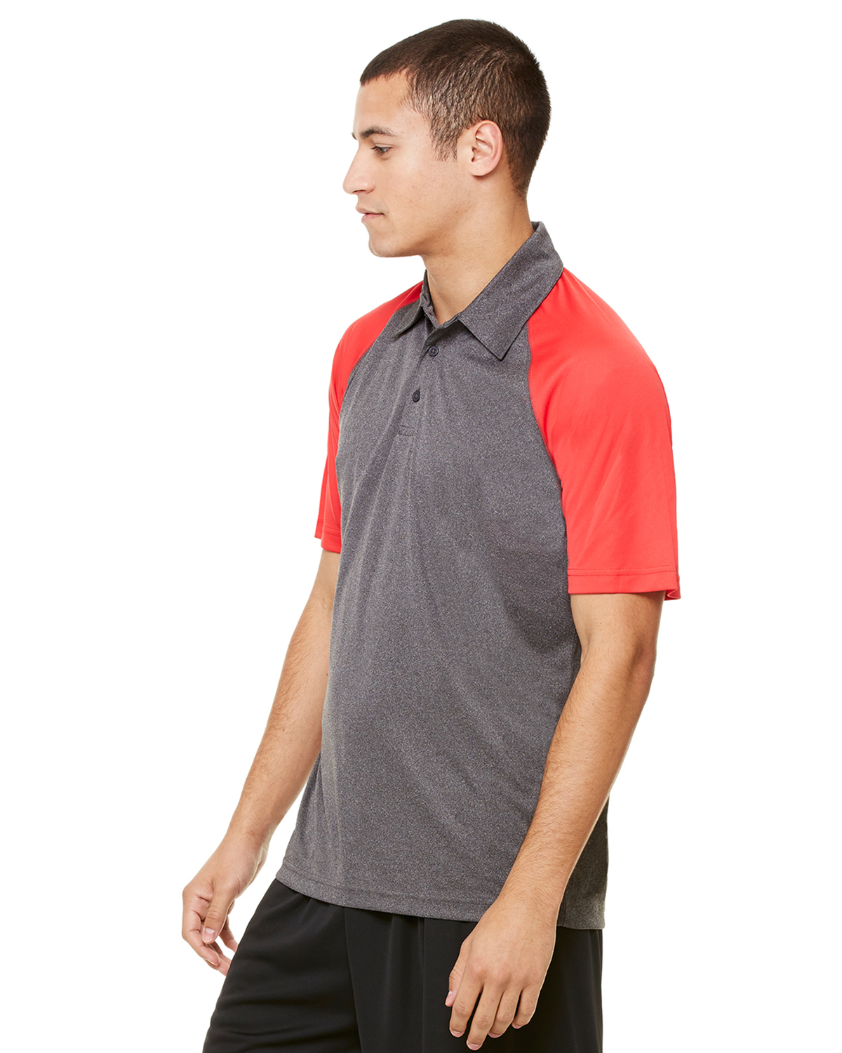 All Sport M1829 Dark Gray Heather / Sport Red