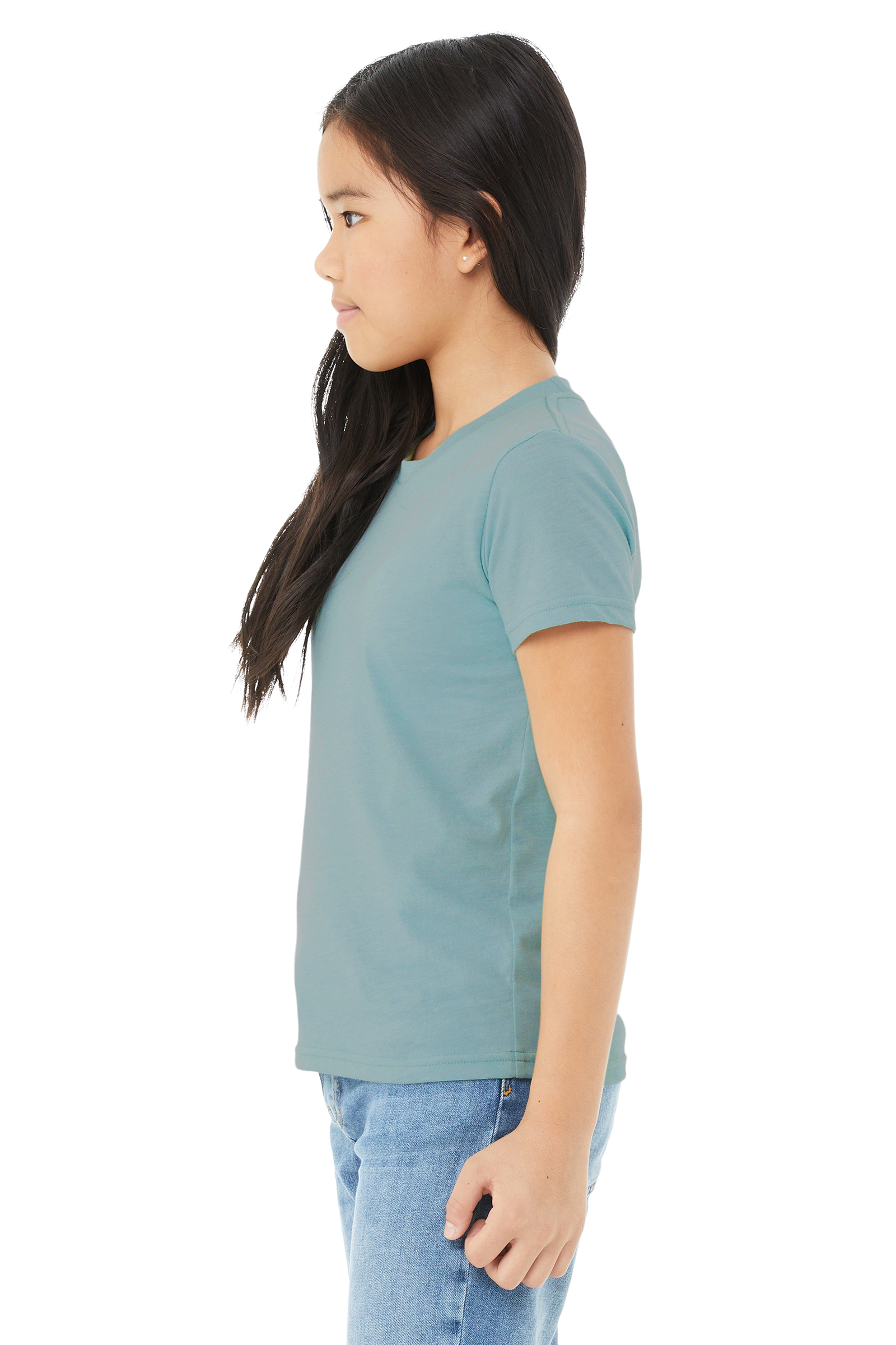 Bella + Canvas 3001YCVC Heather Blue Lagoon